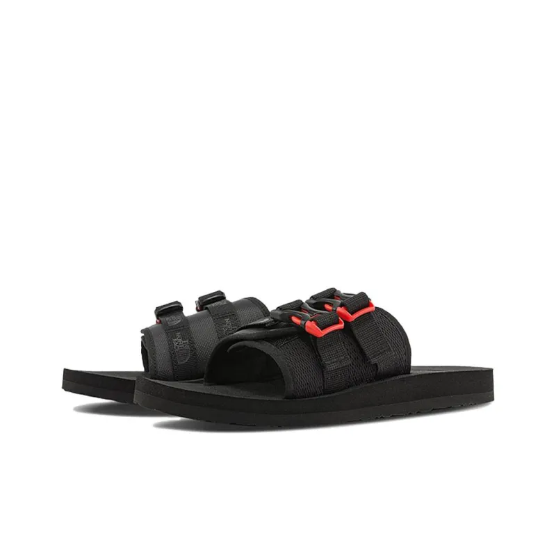 THE NORTH FACE Trekking Base Camp Strap Slides 'Black Red' Women's-1