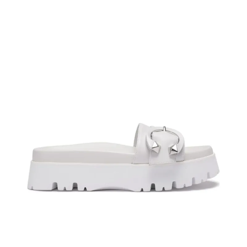 Jimmy Choo Slide Slippers 5.5cm Women's White-1