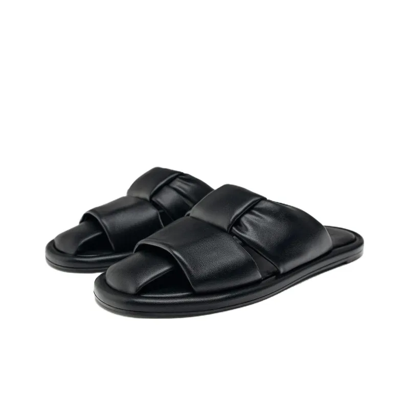 ZARA Trf Slide Slippers Women's Black-2