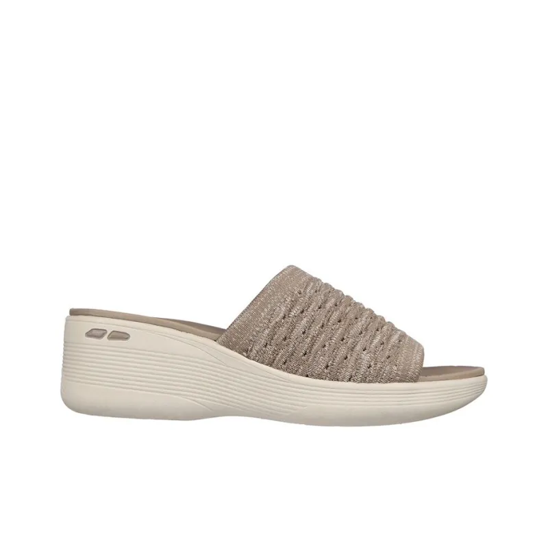 Skechers Pier Lite Slip-Resistant Slide Slippers Women's Taupe-1