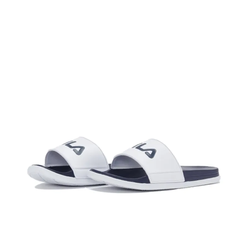 FILA Slicktender Slide Slippers Unisex White/Blue-2