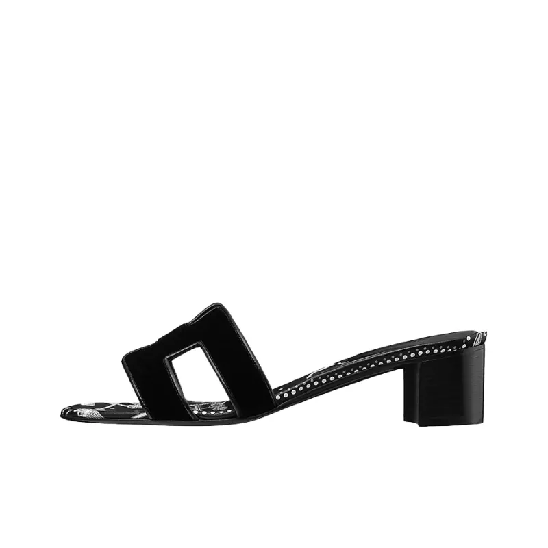 HERMES Oasis Slide Slippers Women's Black-0
