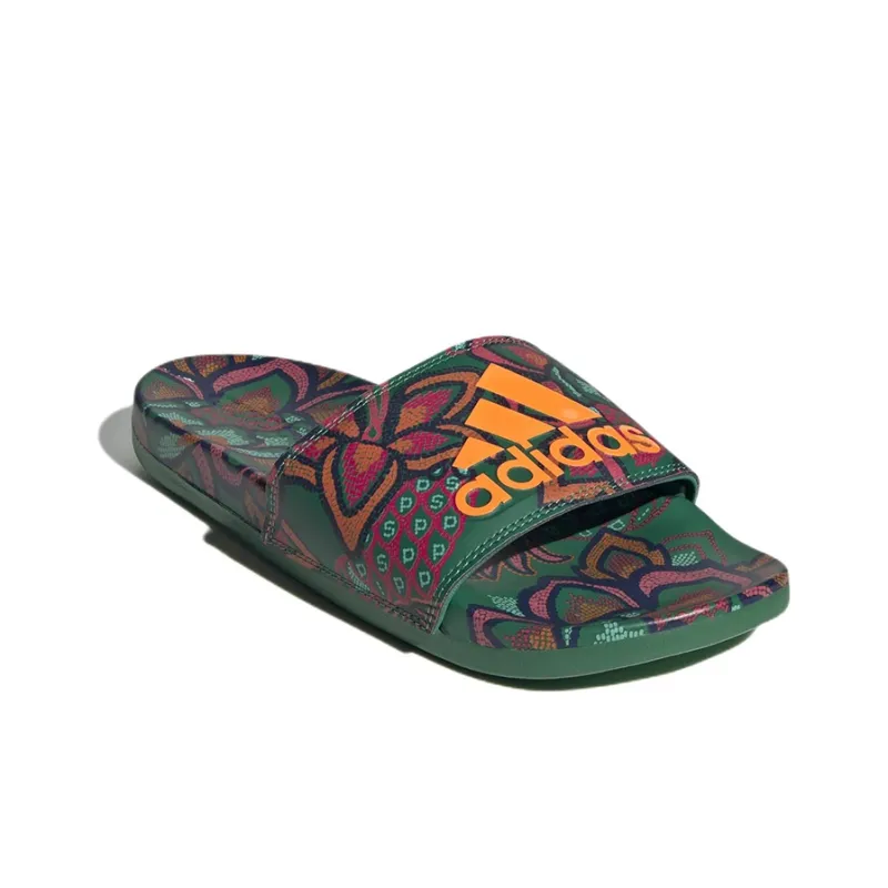 Adidas Adilette Comfort Slide 'Floral Bold Green' Women's-2