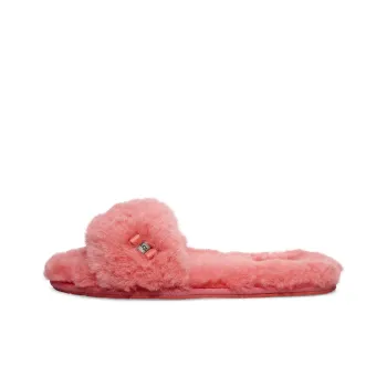 UGG Fluff Slide Stylish Sandals Women's Coral Red