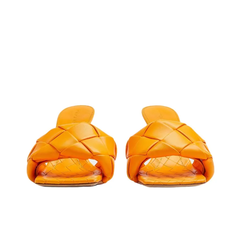 Bottega Veneta Lido Stylish Sandals Women's Orange-3