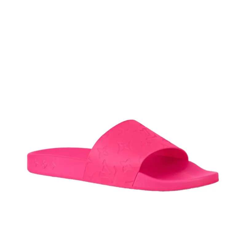 LOUIS VUITTON Waterfront Rubber Sole Slide Slippers Men's Pink-2