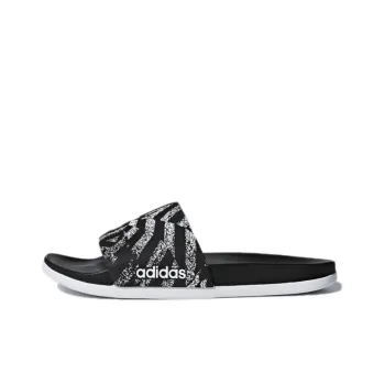 Adilette Women's Adidas CloudFoam Plus Graphic Slides 'Core Black' Women's