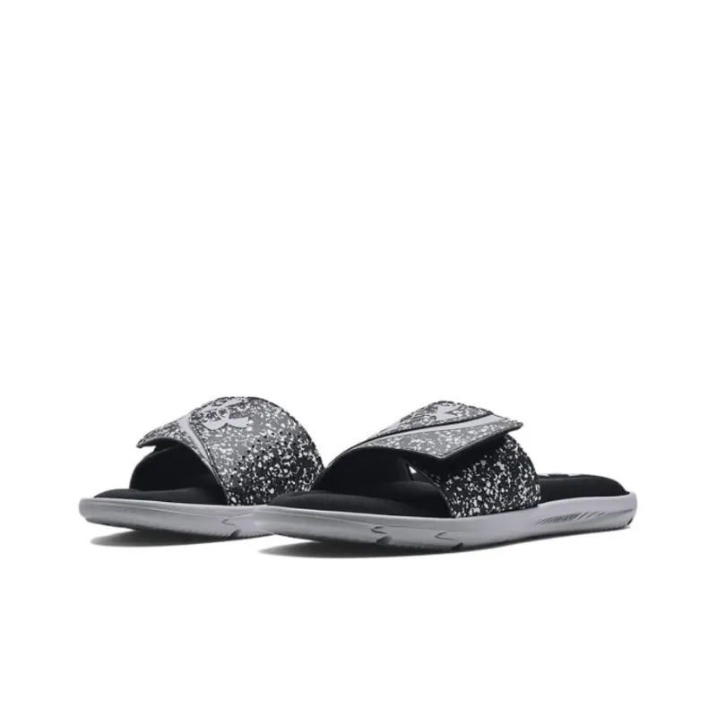 Under Armour Ignite 6 Graphic Strap Slide 'Black Mod Grey'-2