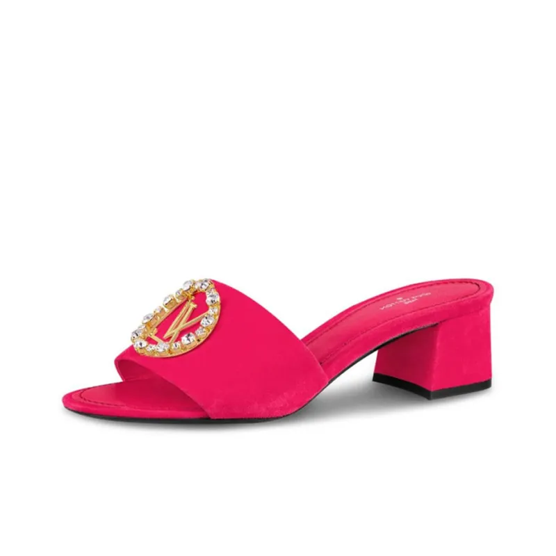 LOUIS VUITTON Madeleine Abrasion Resistant Slide Slippers Women's Raspberry Pink-0