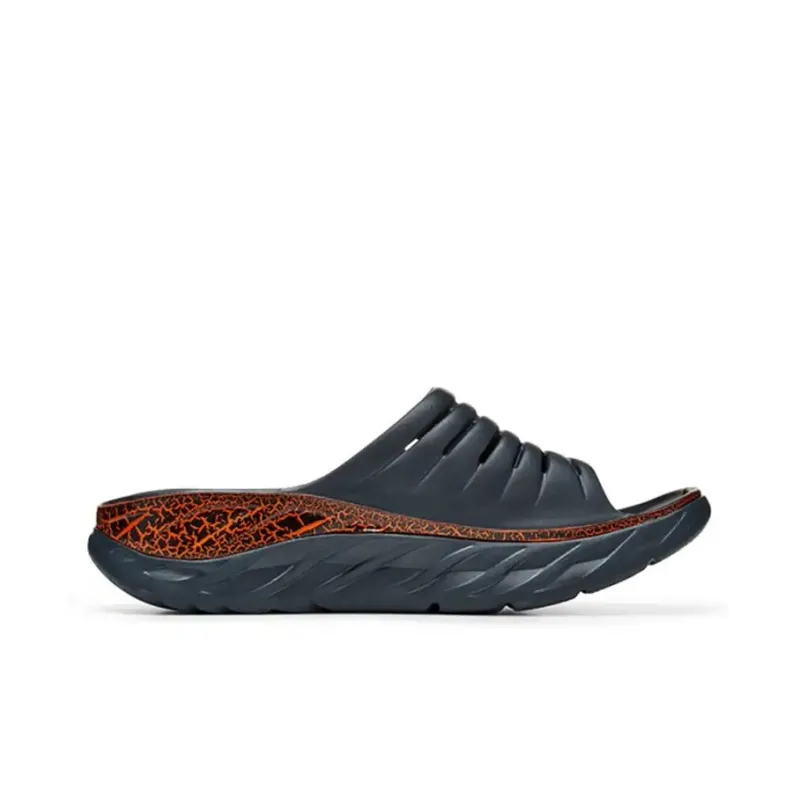 HOKA ONE ONE Ora Recovery Slide 'Blue Graphite Persimmon Orange'-1