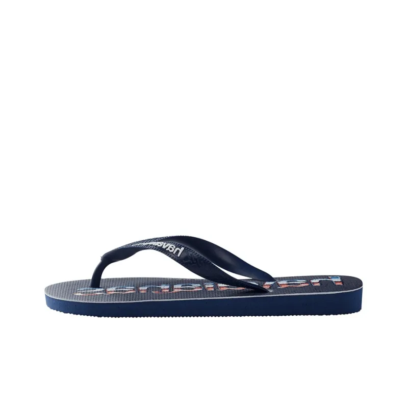 Havaianas Logomania Print Stylish Sandals Unisex Marine Blue-0