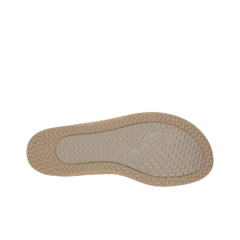 Skechers ARCH FIT BEVERLEE Rubber Sole Quick Dry Slide Slippers Women's Brown Blue-3