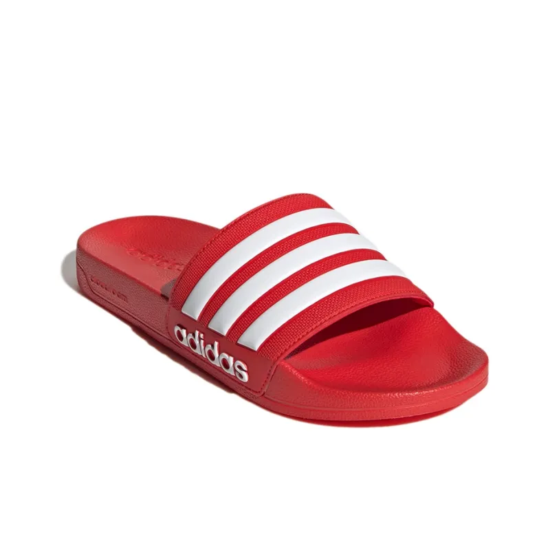 Adidas Adilette Shower Slides Vivid Red Cloud White-2