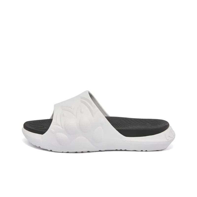 KELME EVA Slip Resistant Abrasion Resistant Slide Slippers Unisex White Black-0