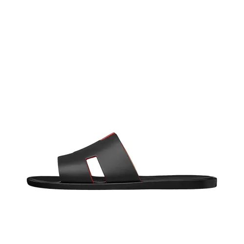 HERMES Izmir Slide Slippers Men Black/Theater Red