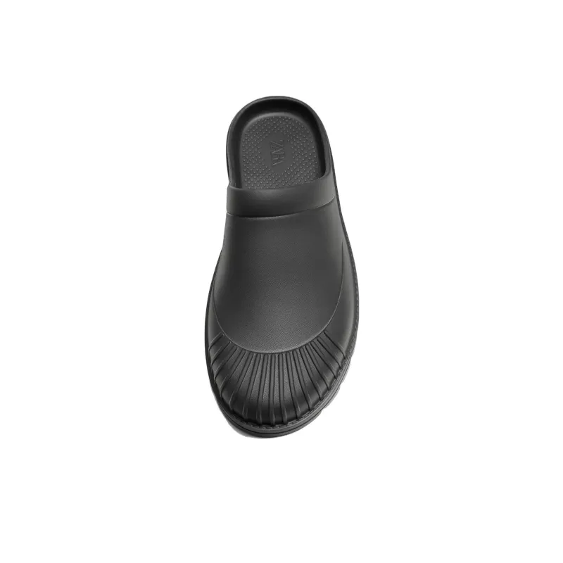 ZARA Closed Toe Slippers Men's Black-2