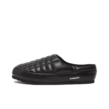 Burberry Leather Quilted Slipper Black