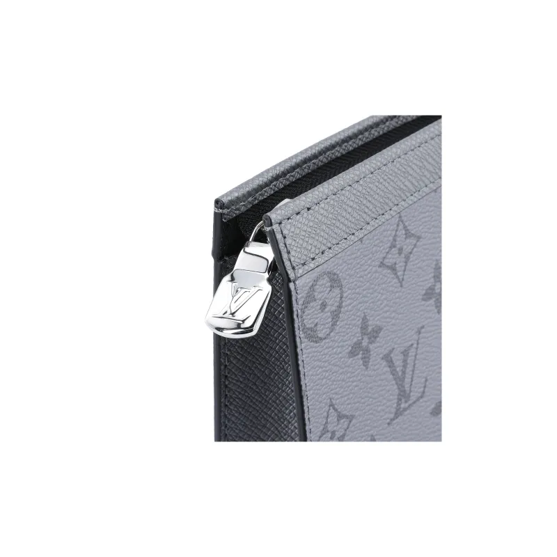 LOUIS VUITTON Pochette Voyage Mm Monogram Gunmetal Gray-6