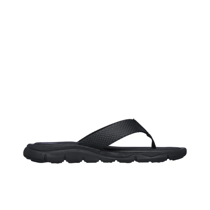 Skechers Relaxed Fit Rubber Sole Slip-Resistant Slide Slippers Men's All Black-1