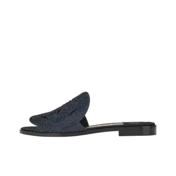 FERRAGAMO GANCINI Slide Slippers Women's Black