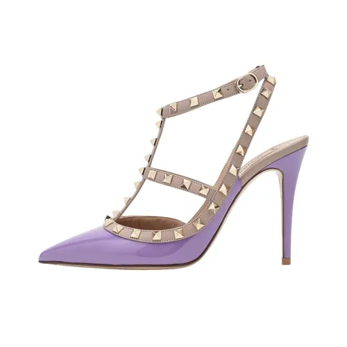 Valentino Rockstud High Heels Women's Purple