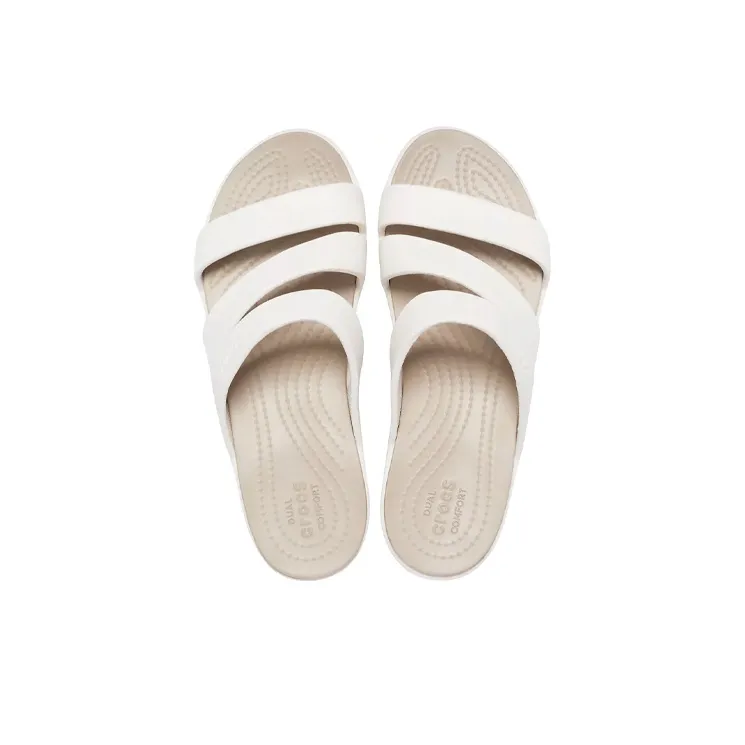 Crocs Monterey Slide Slippers Women's White-4
