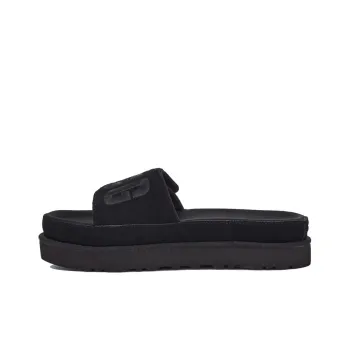 UGG Laton Slide Thick Sole Black Slippers Women's