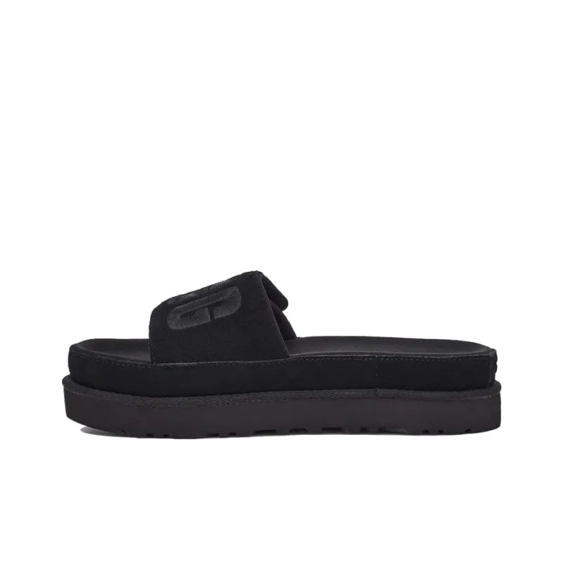 UGG Laton Slide Thick Sole Black Slippers Women's-0