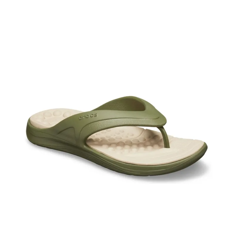 Crocs Antibacterial Quiet Quick Dry Flip Flops Unisex Army Green-2