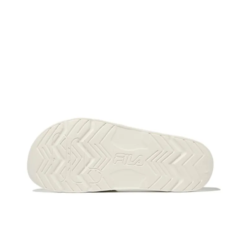 FILA Drifter Lines Casual Sports Slippers Unisex Beige Blue Korean Version 'Creamwhite Blue'-4
