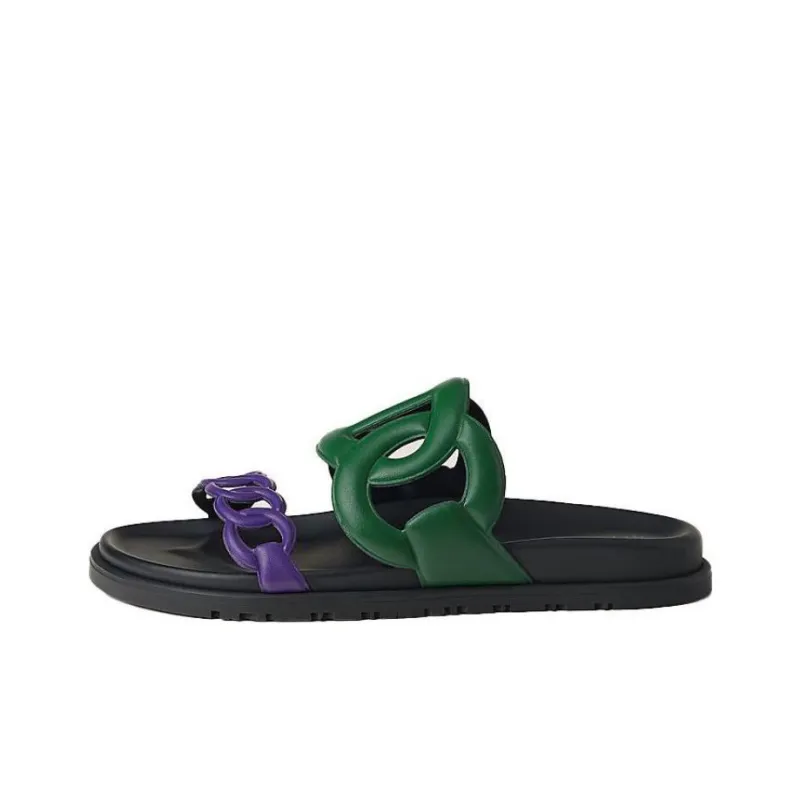 HERMES Slide Slippers Women's Violet-0