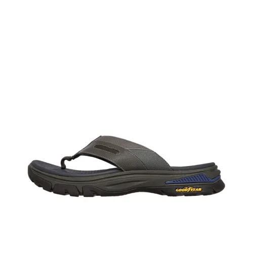 Skechers Relaxed Fit Slide Slippers Men Black/Blue