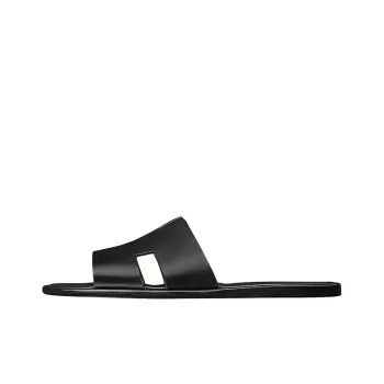 HERMES Calfskin Izmir Sandals Black