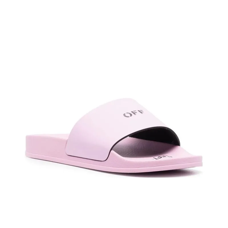 OFF WHITE Off Stamp Slide Lilac Black Women's-2