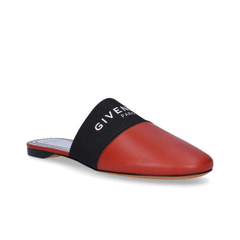 Givenchy Closed Toe Slippers Women's Black Red-2