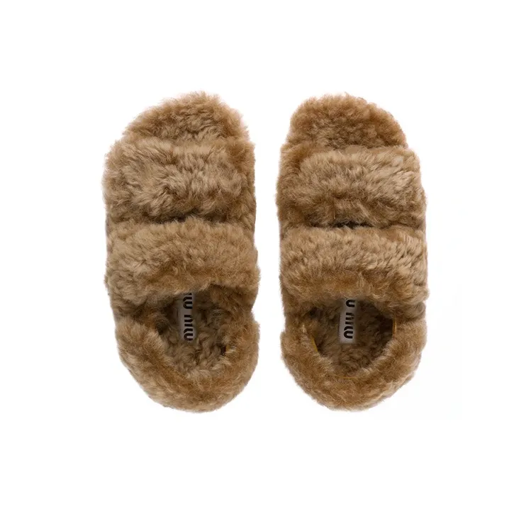 MIU MIU One Strap Sandals Women's Brown-4