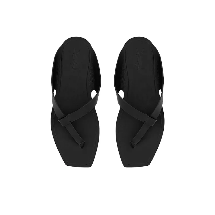 SAINT LAURENT Odor-Resistant Flip Flops Men's Black-3