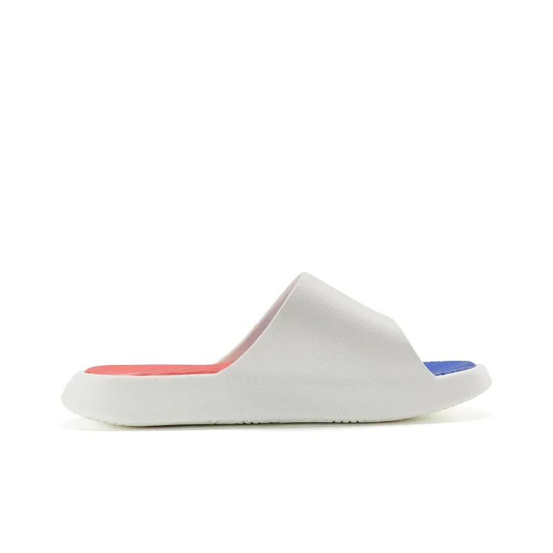 PEAK Quiet Slide Slippers Women's Ecru Orange Red-1