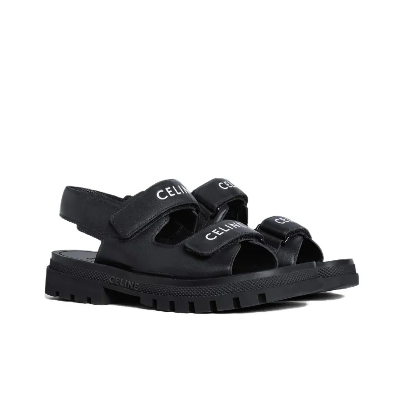 CELINE Leo Beach Sandals Women's Black-1