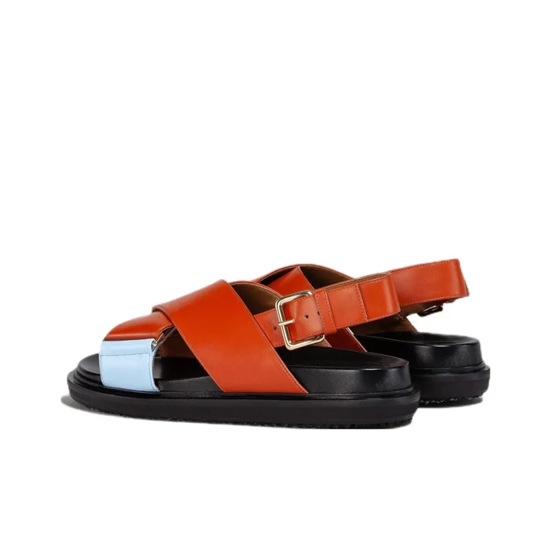 MARNI Fussbett Criss-cross Strap Sandals-3