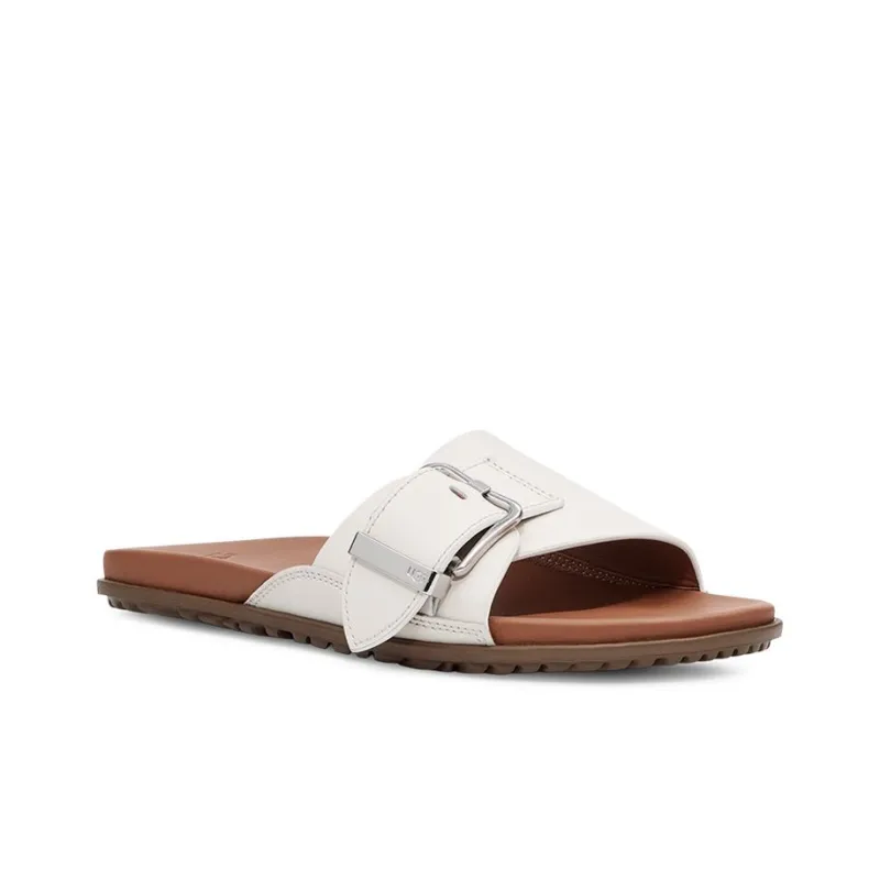 UGG Rubber Sole Abrasion-Resistant Slide Slippers Women's White-2