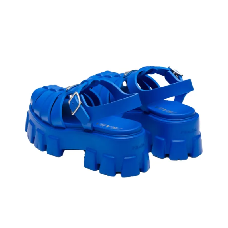 PRADA Roman Sandals Women's Light Blue-3