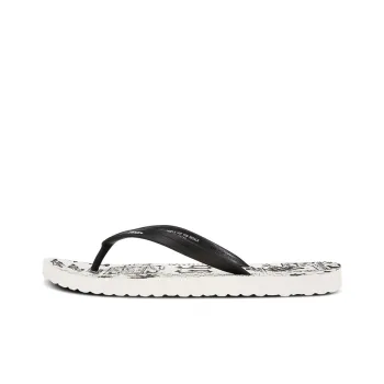 Vans Makena Fashion Unisex Black White Slippers 'Black White'