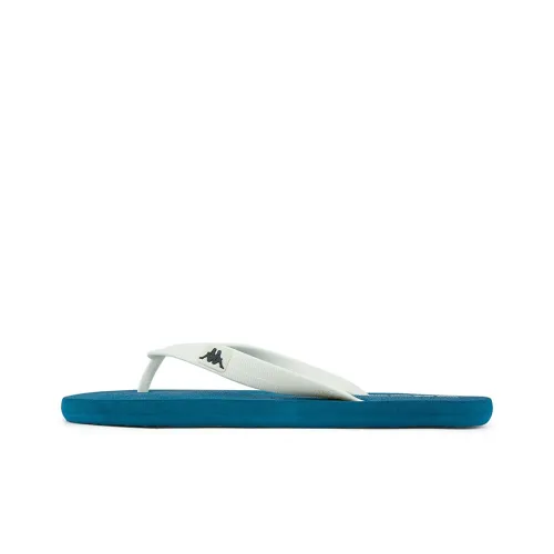 Kappa Slide Slippers Unisex Jasmine White/Azure Blue