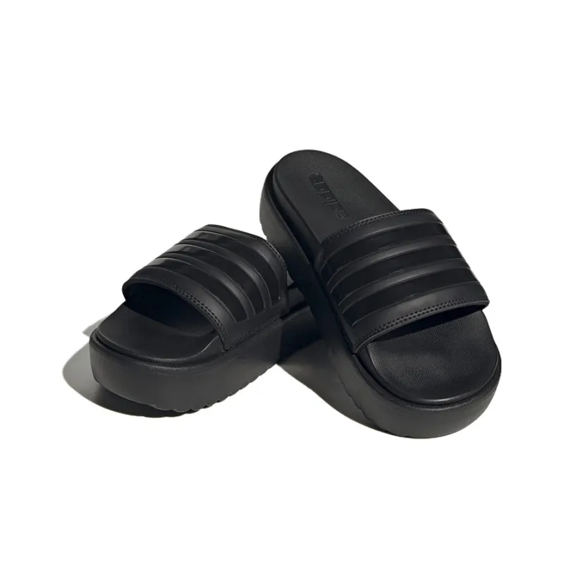 Adidas Adilette Platform Slides Core Black Women's-2