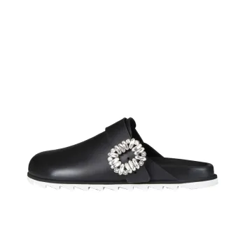 Roger Vivier Slidy Viv' Closed Toe Slippers Women's Black