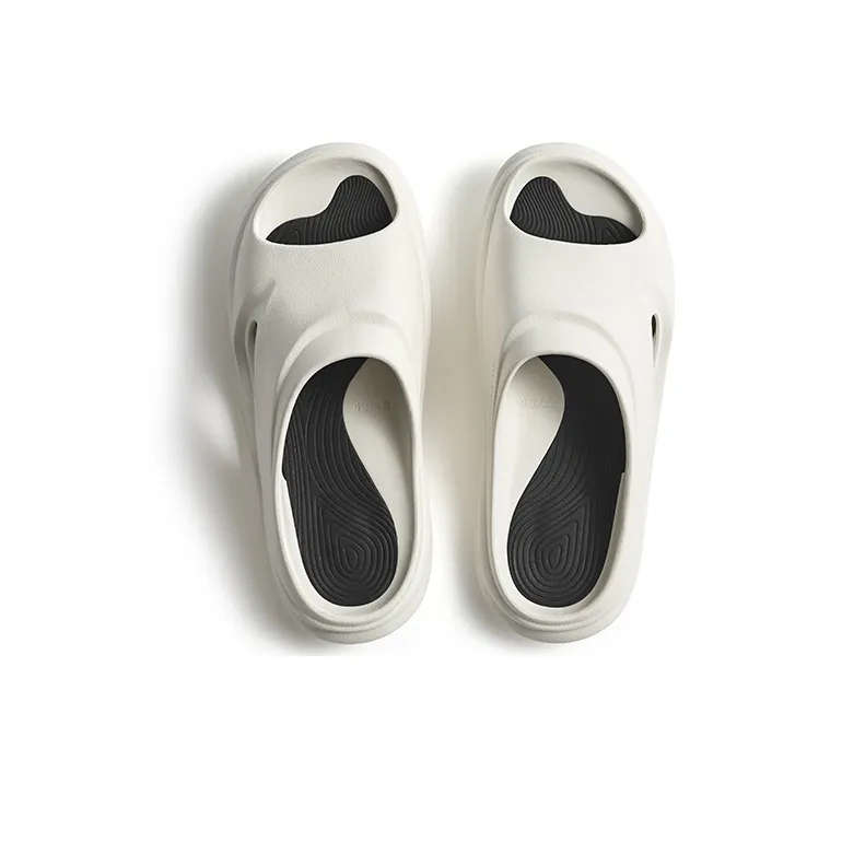 0592 EVA Cut Out Slide Slippers Unisex White-2