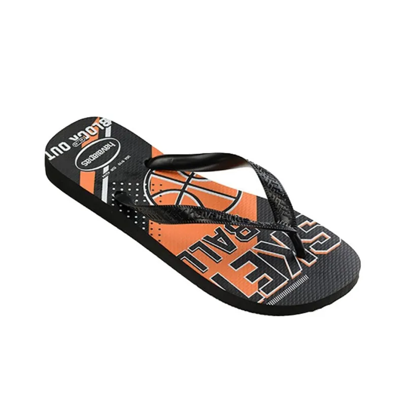 Havaianas Top Athletic Stylish Sandals Men's Black Orange-2