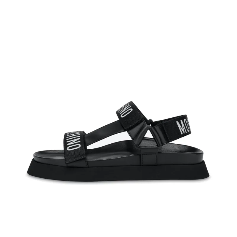 MOSCHINO Logo-tape Flat Sandals-0