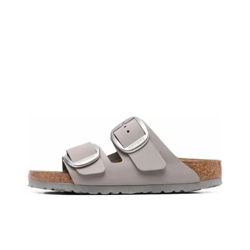 Birkenstock Arizona Big Buckle Nubuck Leather Narrow Fit 'Dove Gray' Women's-0